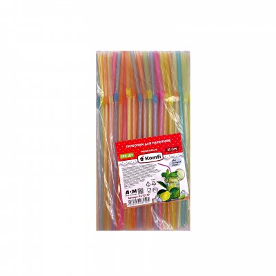 Трубочки одноразовые пластиковые 100шт/40