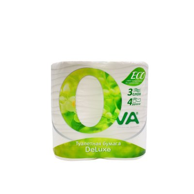 Туалетная бумага 3 слоя OVA 4шт/24