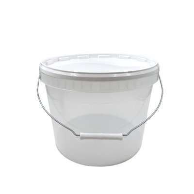 Ведро одноразовое пластиковое 11 л ПРОЗРАЧНОЕ пищевое с крышкой D=294мм/20/60