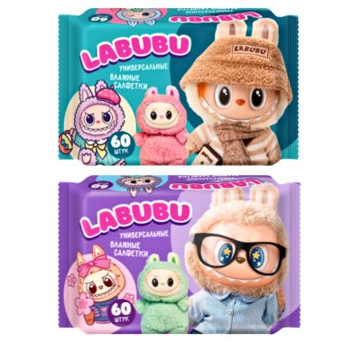 Влажные салфетки LABUBU 60 шт/30